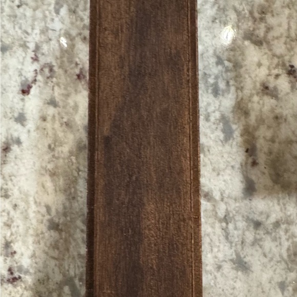 Vintage Long Matchstick Holder Wall mounted wood with tole painting - Picture 5 of 10